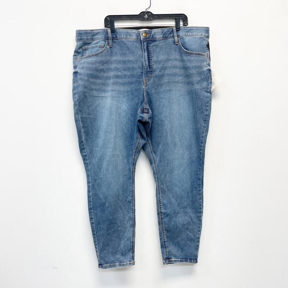 Ava & Viv Women's High-Rise Skinny Jeans Medium Wash Stretch Size 24 - Picture 2 of 7